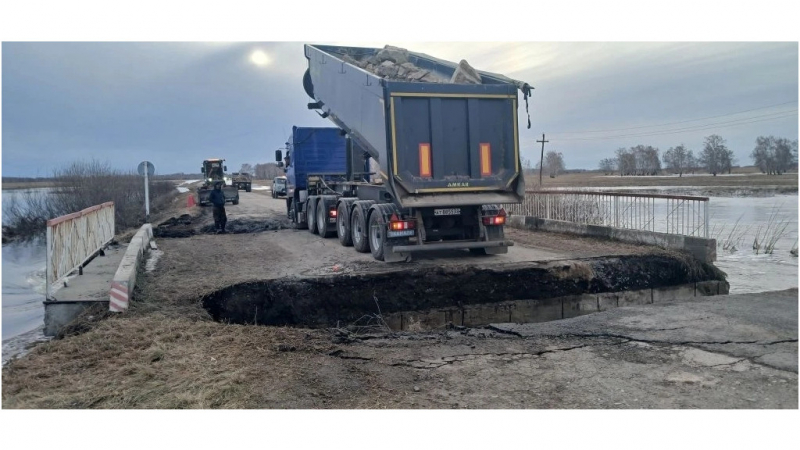 Еще один участок дороги закрыли в Алтайском крае из-за паводка