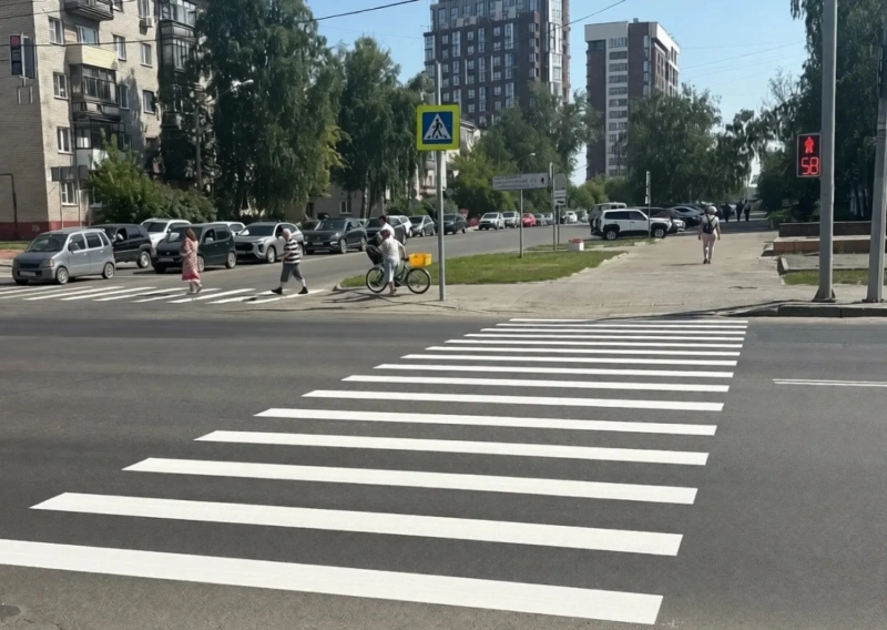 Обновление дорожной разметки продолжается в Барнауле