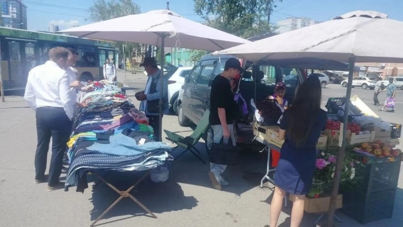 В центре Барнаула прошёл рейд по пресечению несанкционированной уличной торговли